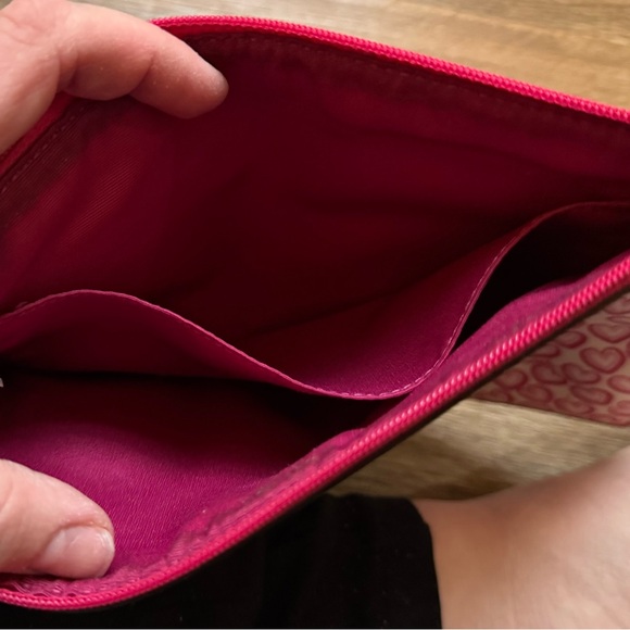 Coach Pink Heart Pattern Clutch - Picture 3 of 3